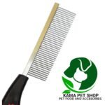 Pet Needs Pet Comb Stainless Steel Pin Dog Grooming Brush With Soft Grip Handle (Black Red) - Image 4