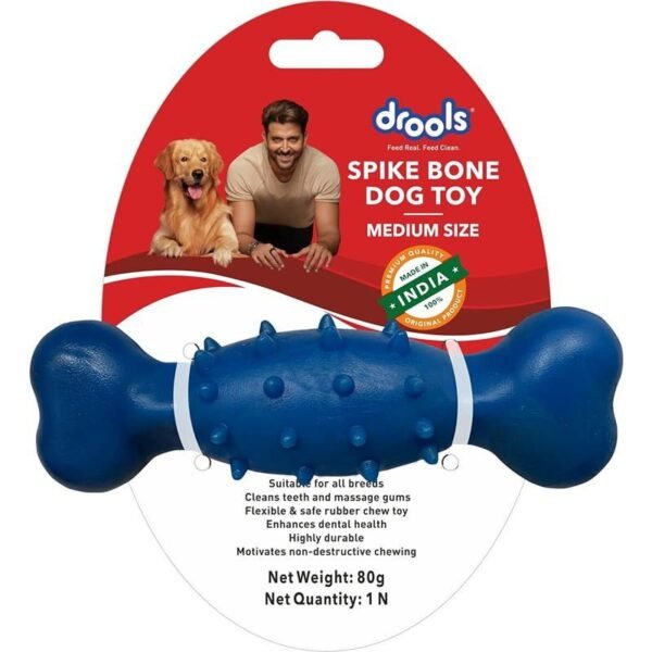 Drools  Spike Bone Dog Toy, Puppy/Dog Teething Toy, 80gm